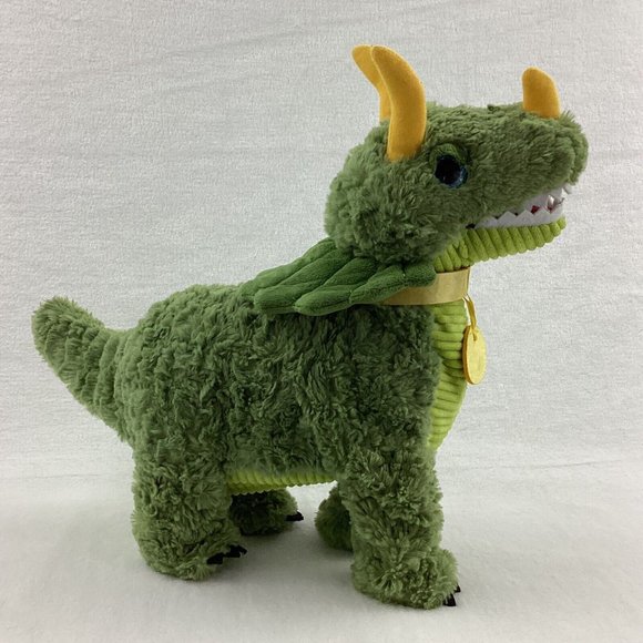 Sound And Light Animatronics Green Dragon Horns Wings No Leash Walks Roars - Picture 7 of 12